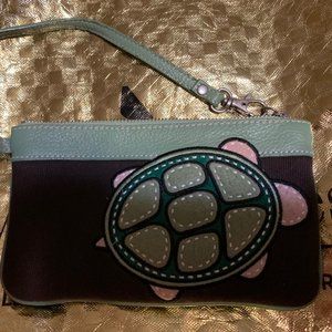Vintage Paul & Joe (for Target) Turtle Wristlet - Faux Leather & Canvas